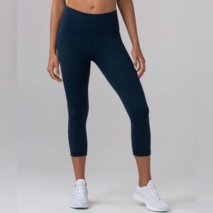 💛 Lululemon Wunder Under Crop (Hi-Rise) (Full-On Luxtreme 21") 💛
